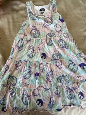 Spotted Zebra Star Wars Tye Die tank dress size 8